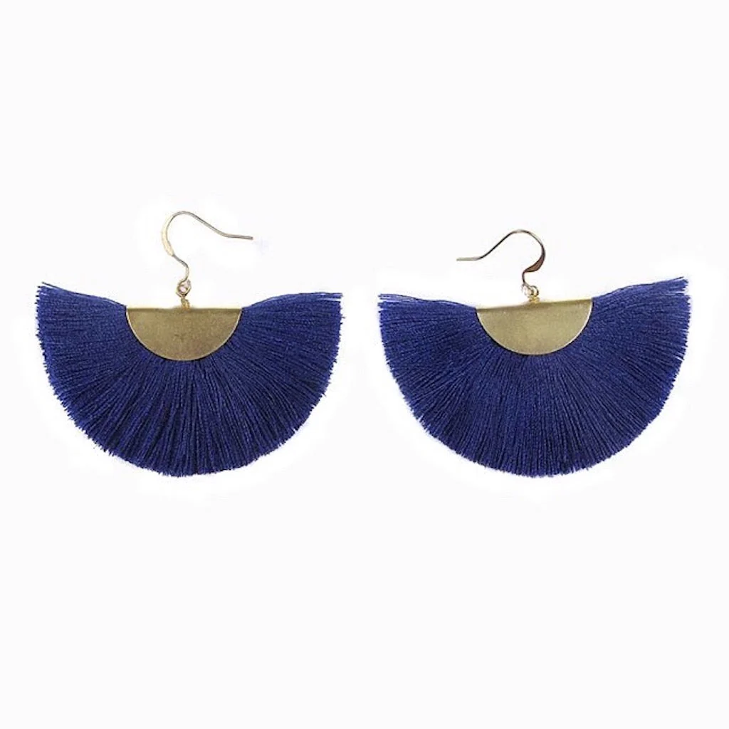 Half Moon Fan Earrings - Image 2