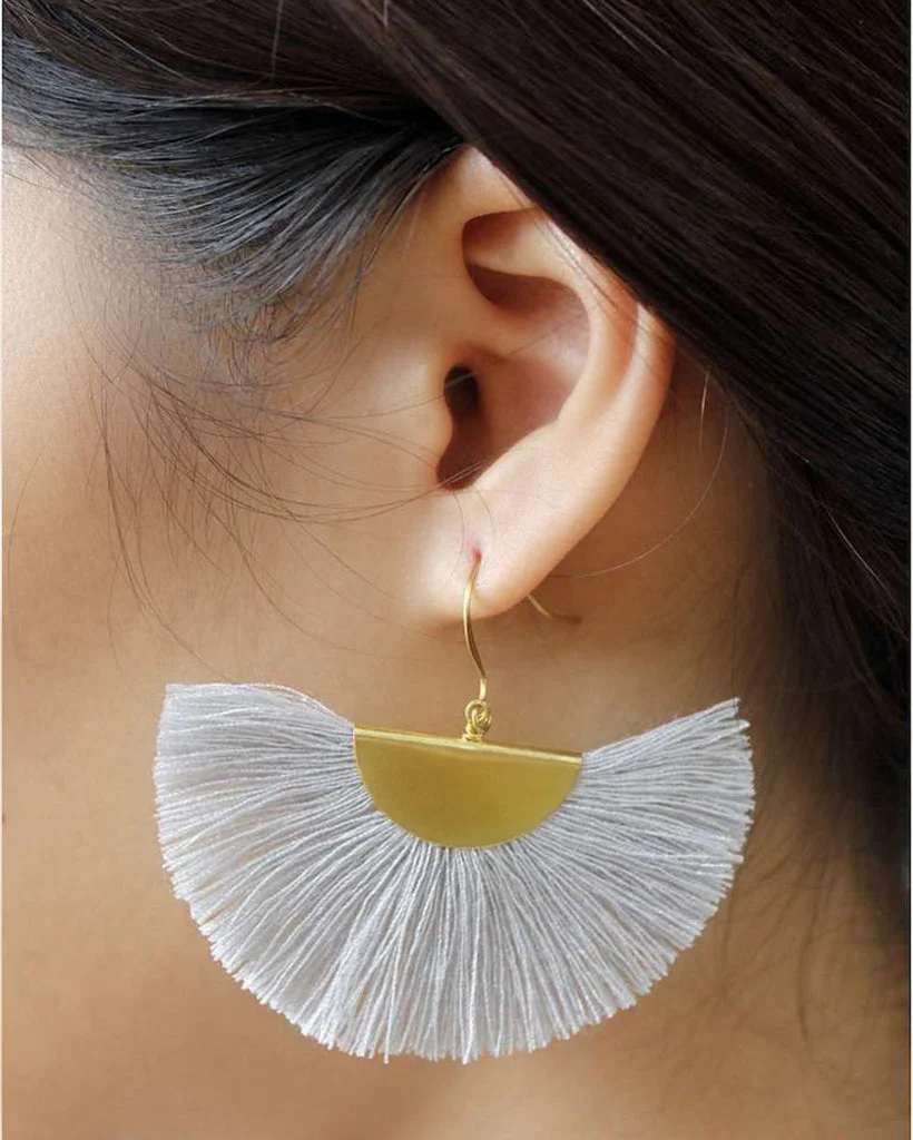 Half Moon Fan Earrings - Image 3