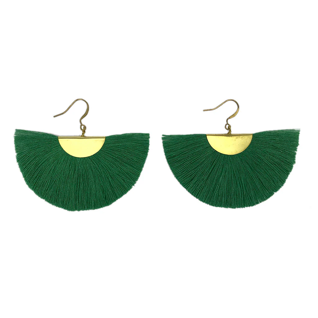 Half Moon Fan Earrings - Image 8